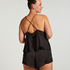 Pyjamasshorts i sateng Marcela, Svart