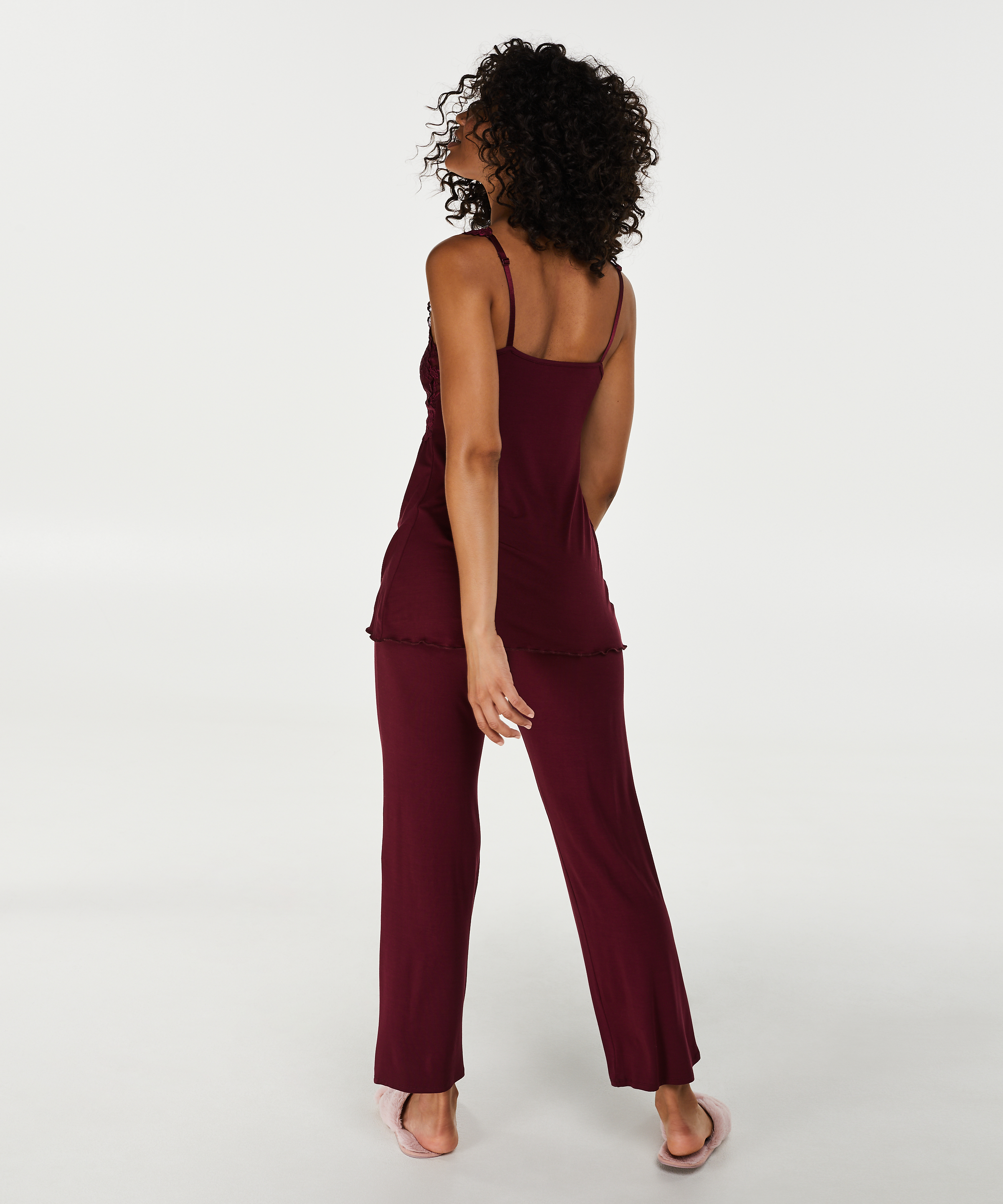 Modal pyjamassett i blonde, R&oslash;d, main