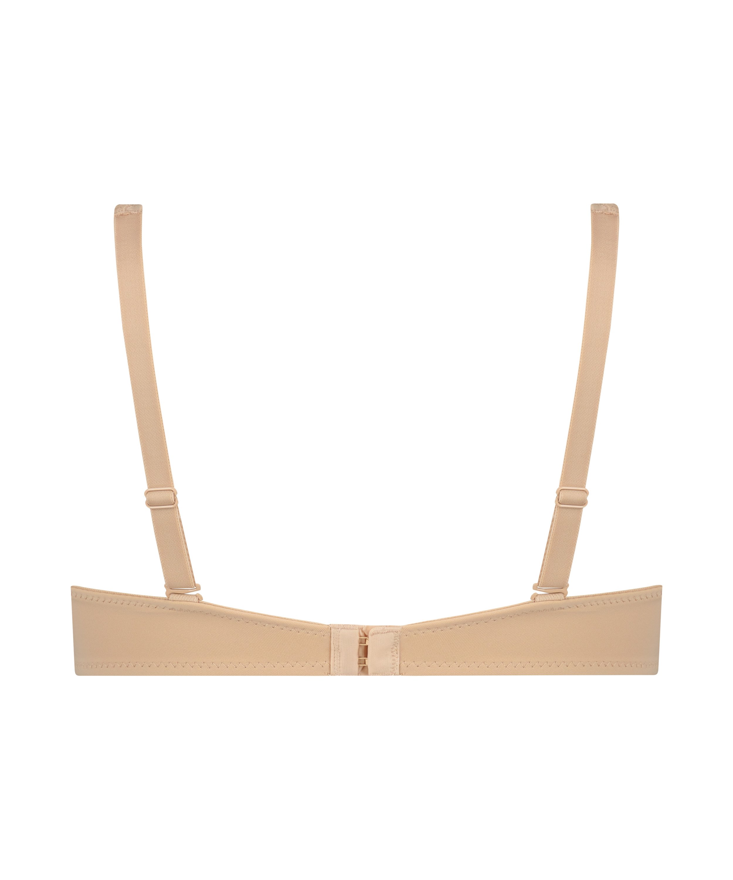 Uforet BH i satengfleece med bøyle, Beige, main