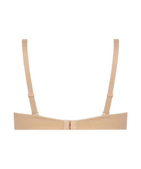 Uforet BH i satengfleece med bøyle, Beige