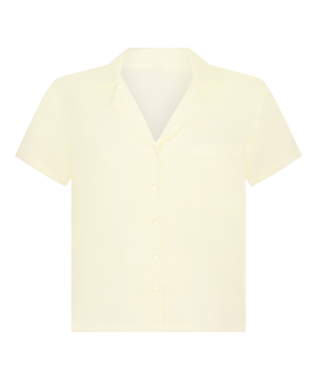 Kortermet jakke i sateng, Gul