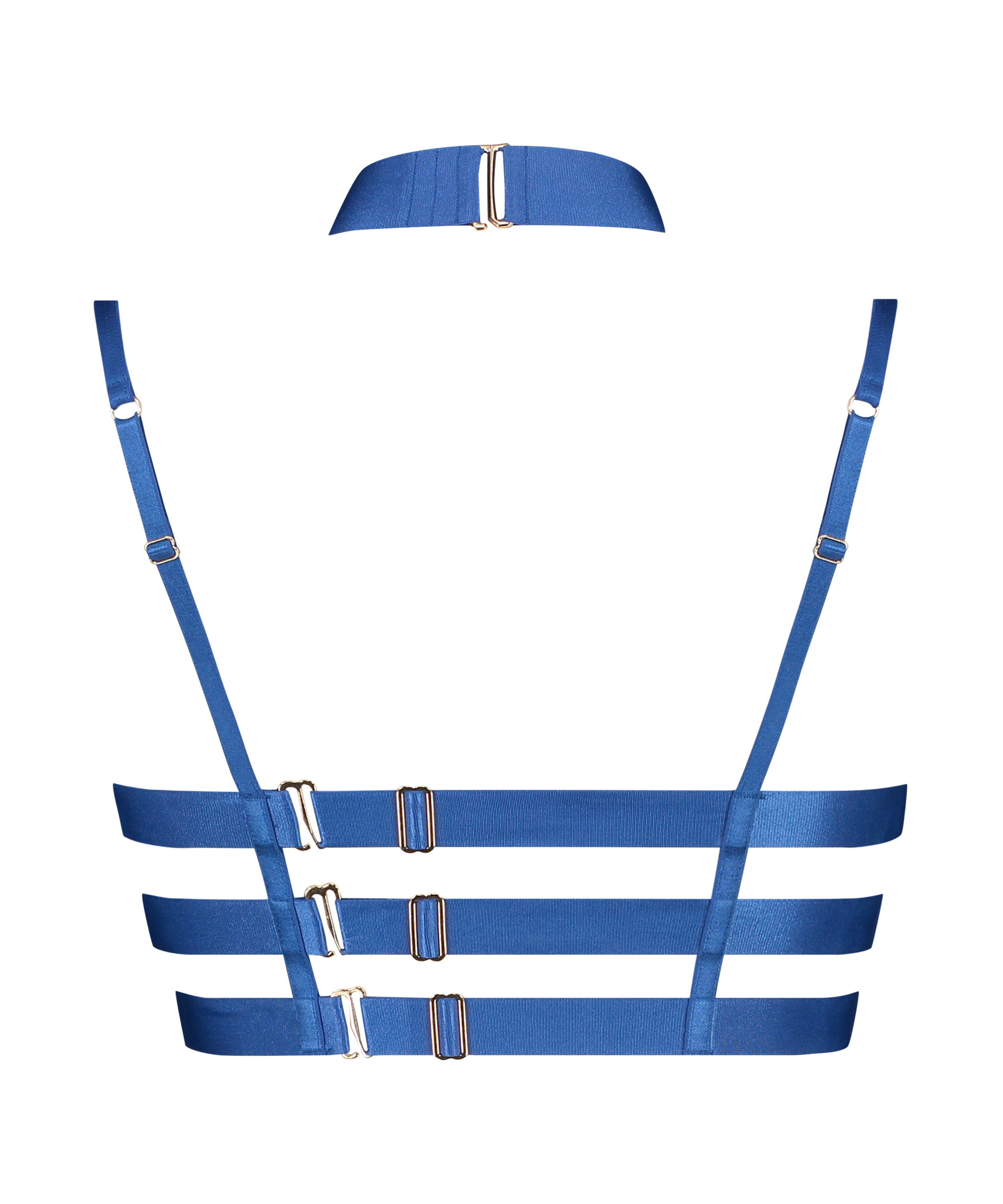 Uvattert longline bh med bøyle Clementine, Blå, main