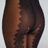 15 Denier Panty Back Lace, Svart