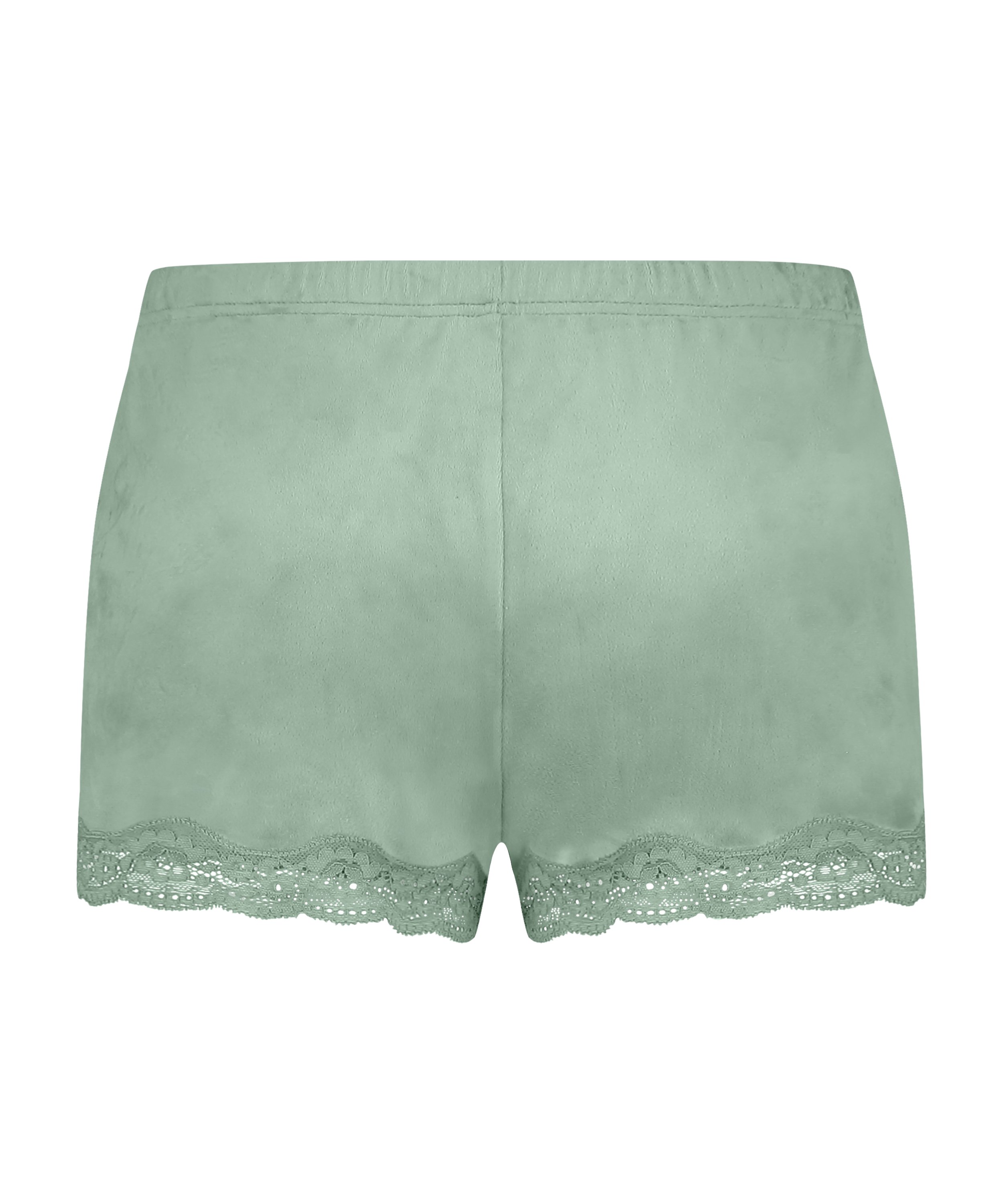 Velvet lace shorts, Grønn, main