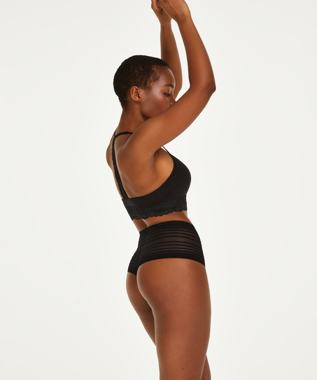 Invisible høy g-streng, Svart