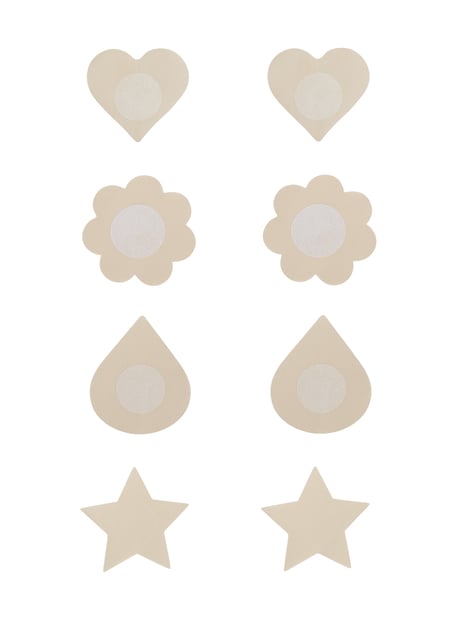 4-pakning Nipple Covers, Beige