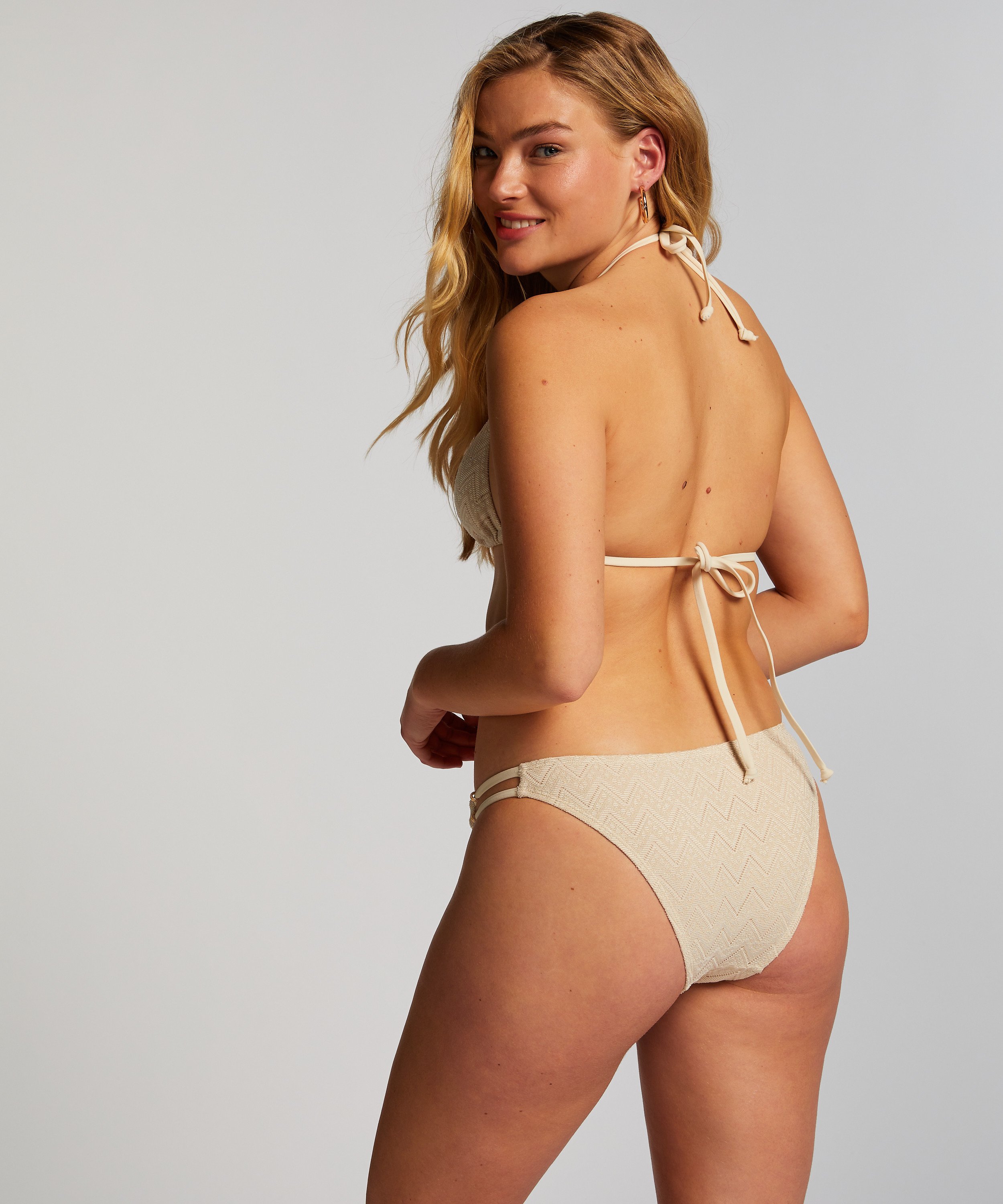 Triangle bikinitopp crochet, Hvit, main