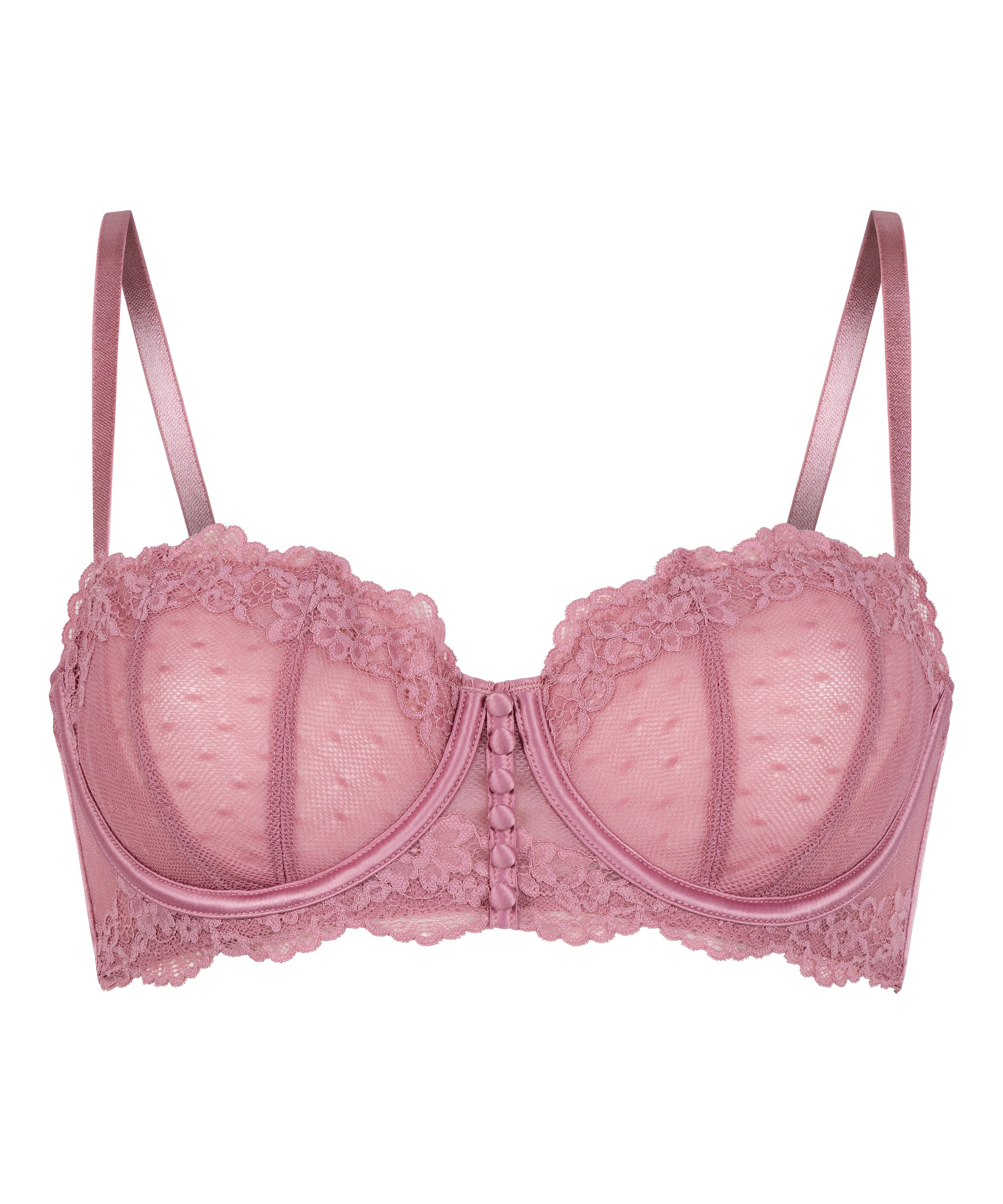 Laila longline polstret spile-BH, Rosa, main