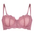 Laila longline polstret spile-BH, Rosa