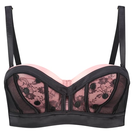 Ann Kathrin Cassia Padded Underwired Strapless Bra, Svart