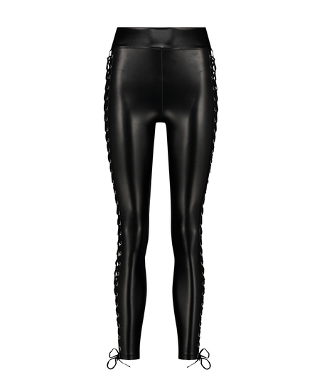 Lace up tights, Svart
