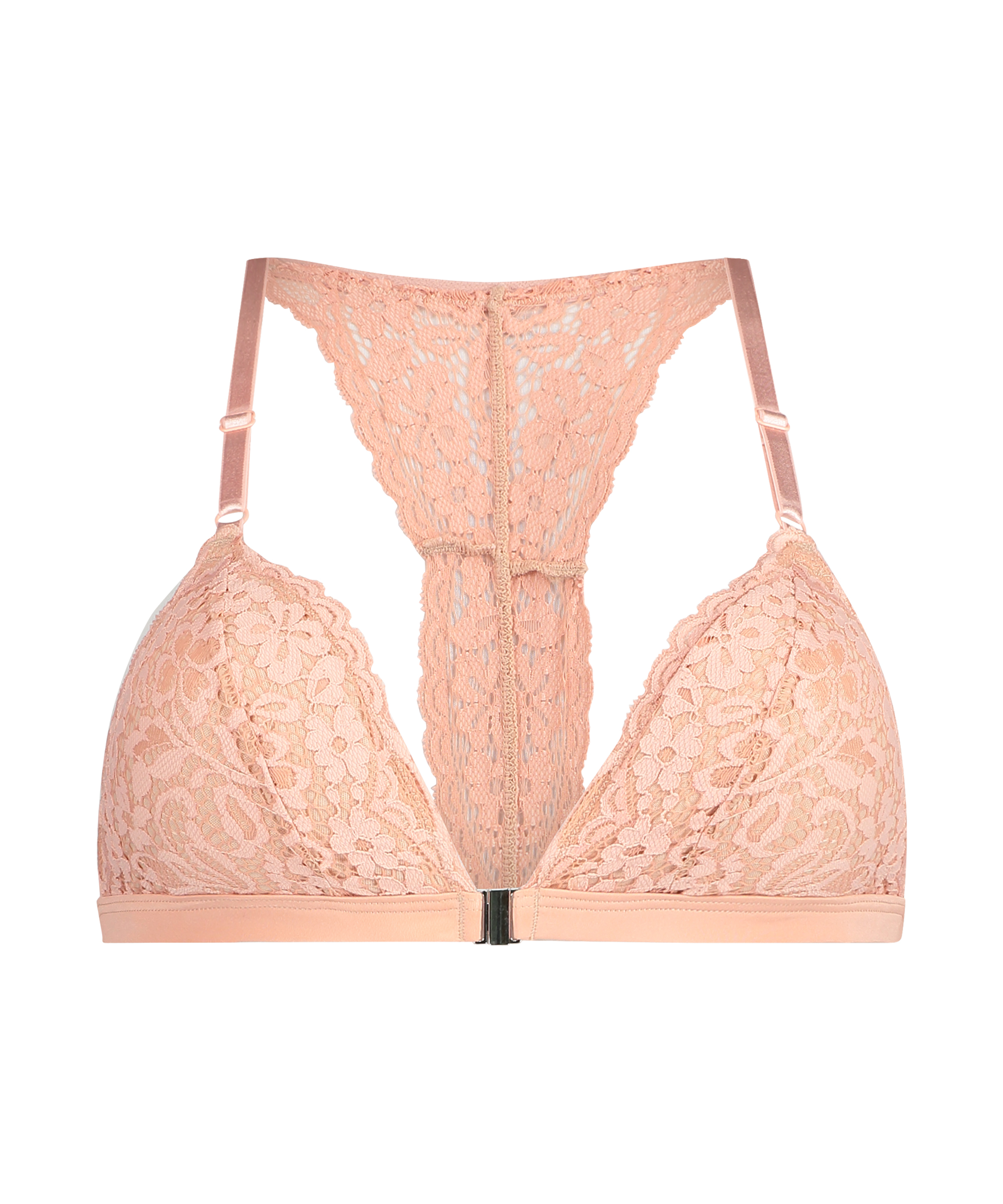 Rose polstret triangle-bralette, Rosa, main