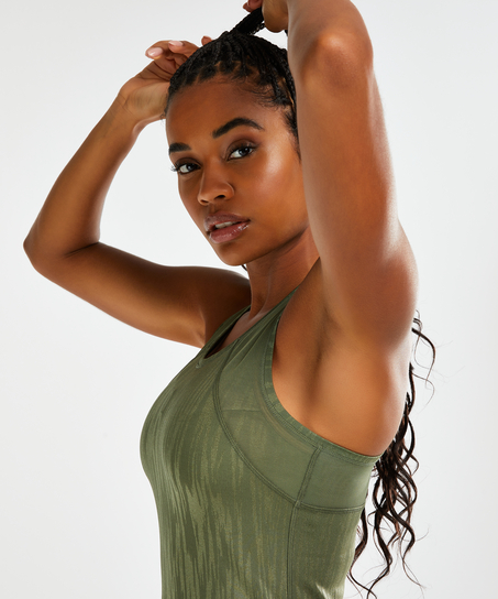 HKMX Sport slim fit tanktopp, Grønn