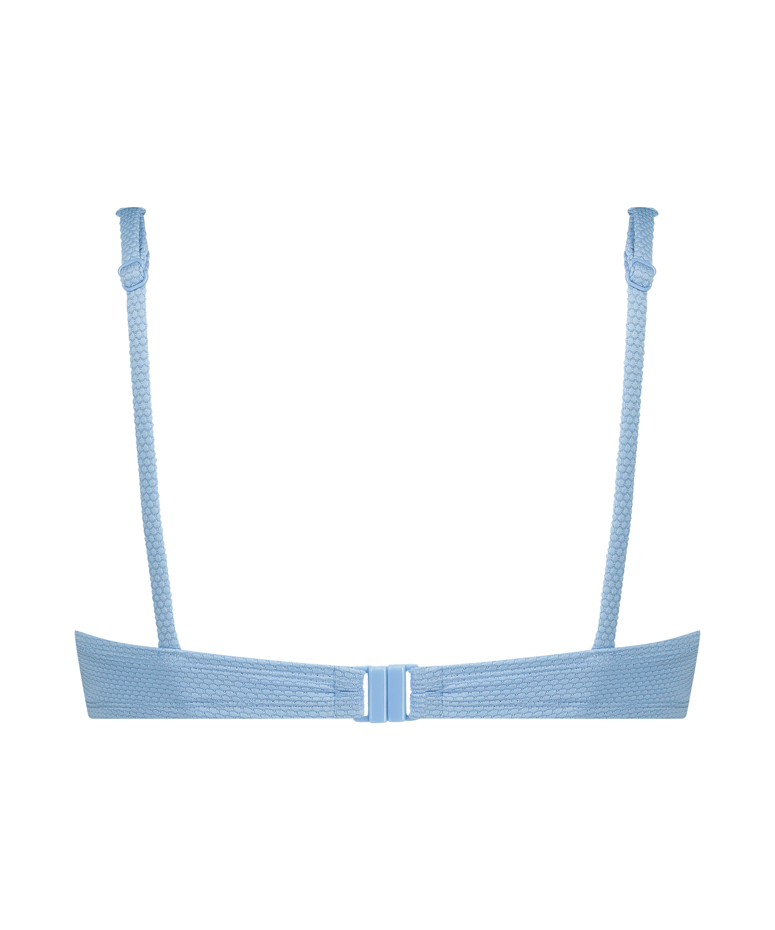 Scallop upolstret bikinioverdel med spiler, Blå, main
