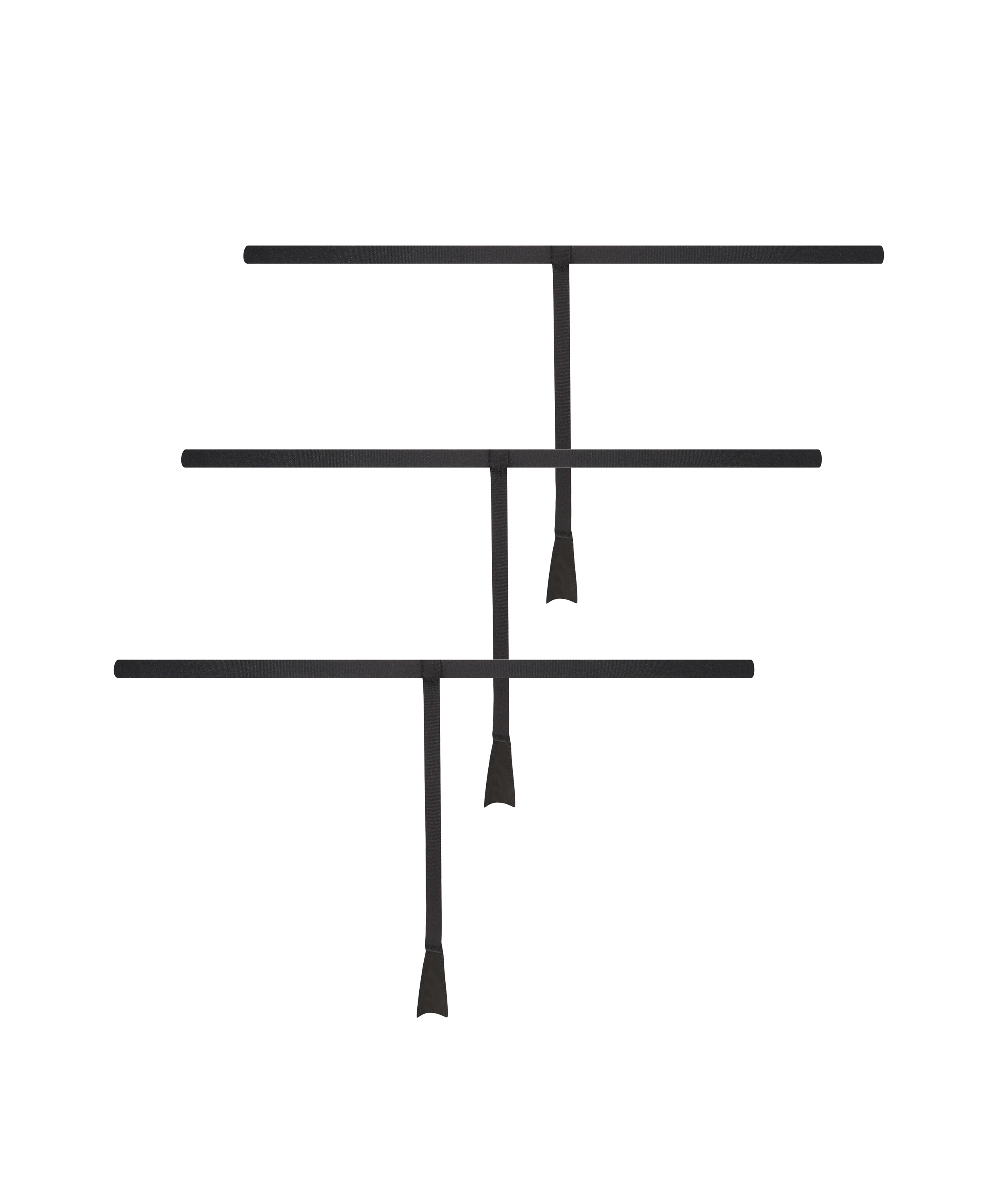 3-pakning Invisible g-streng, Svart, main