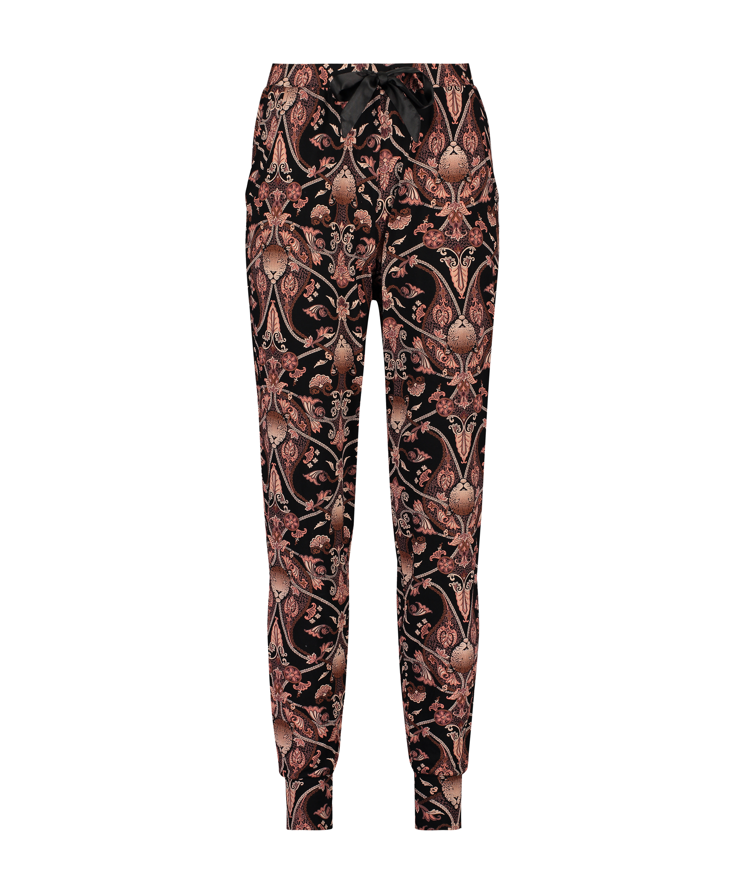 Jersey pysjamasbukser, Svart, main