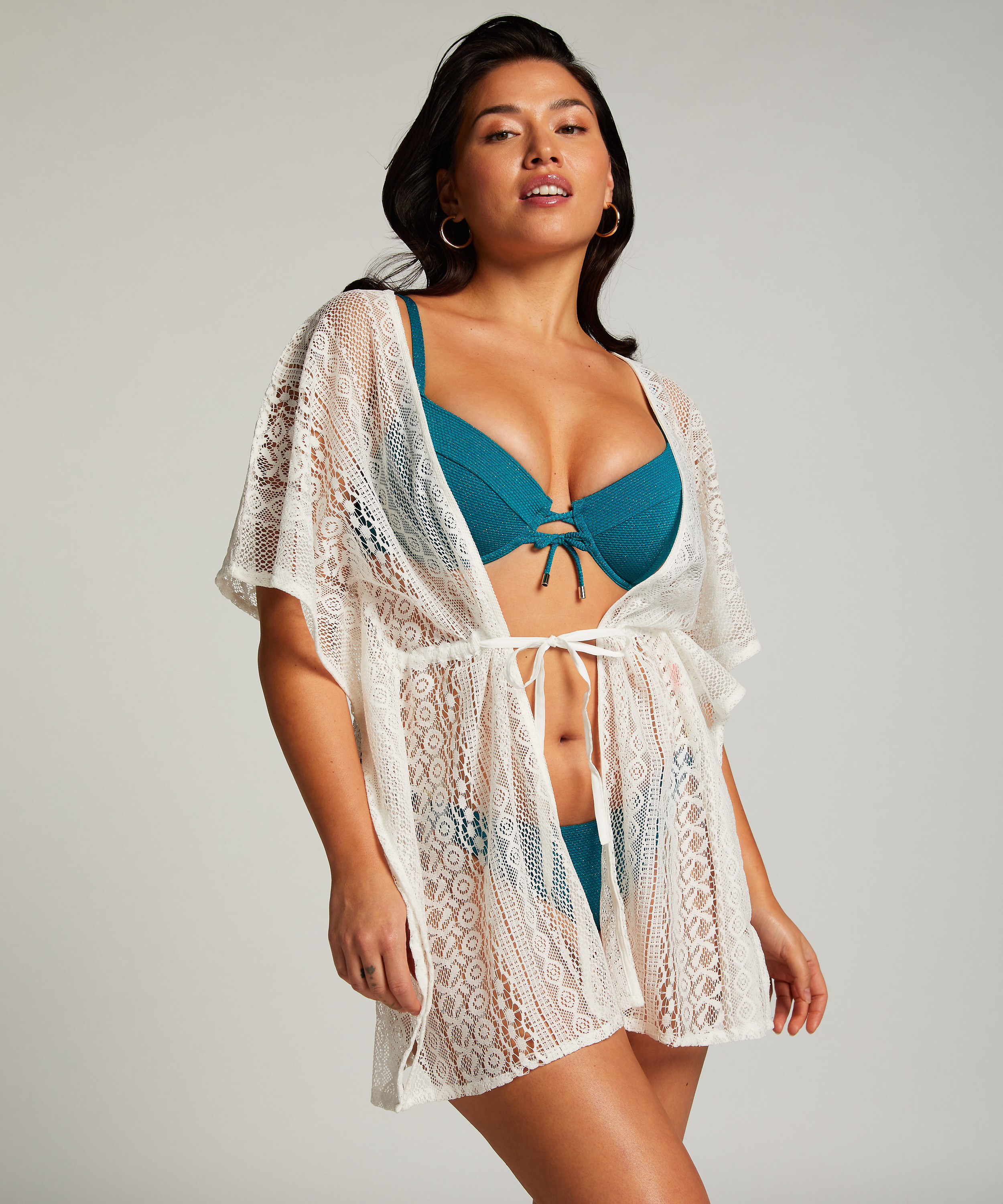 Strand-kaftan, Hvit, main