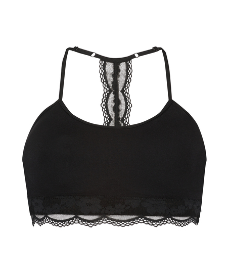 Marine sømløs bralette, Svart