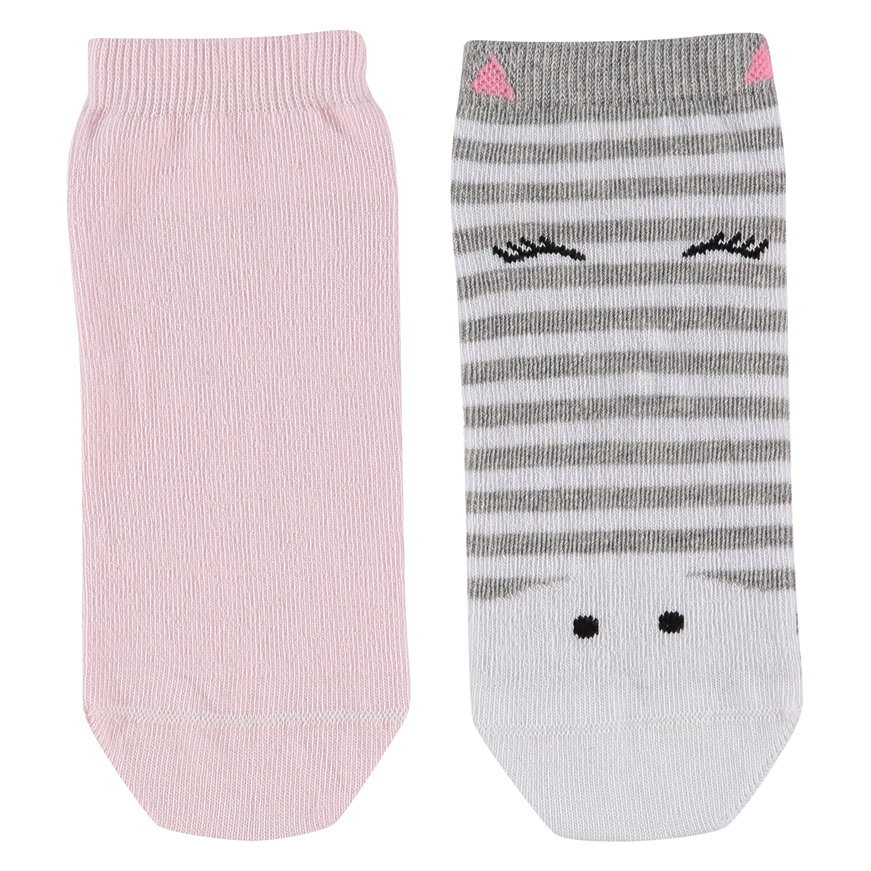 2-pakk-treningssokker i bomull, Rosa, main