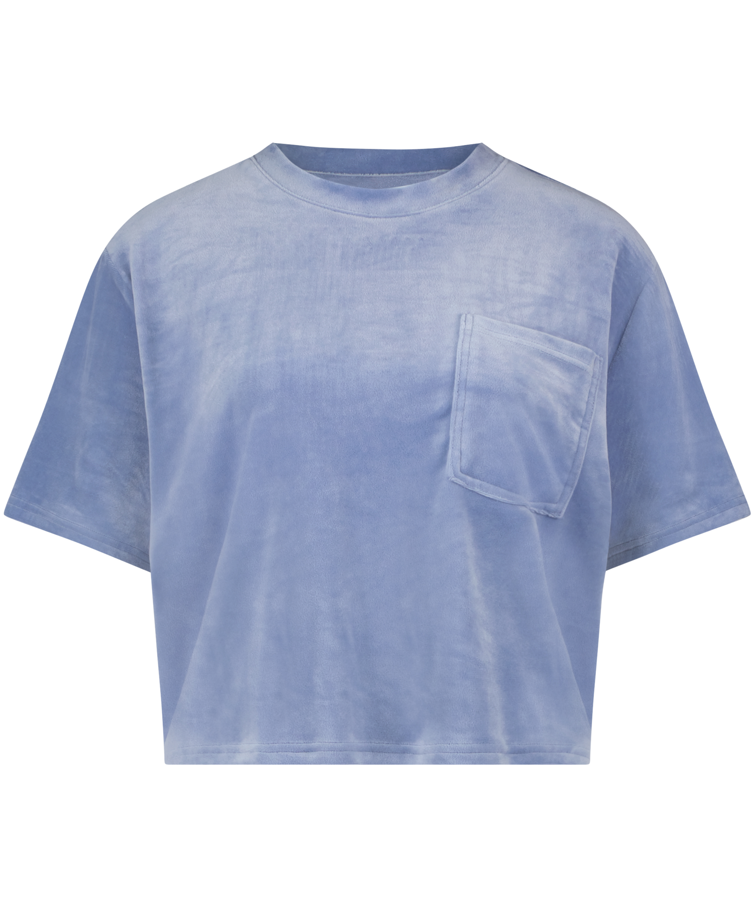 Top Velours Pocket, Blå, main