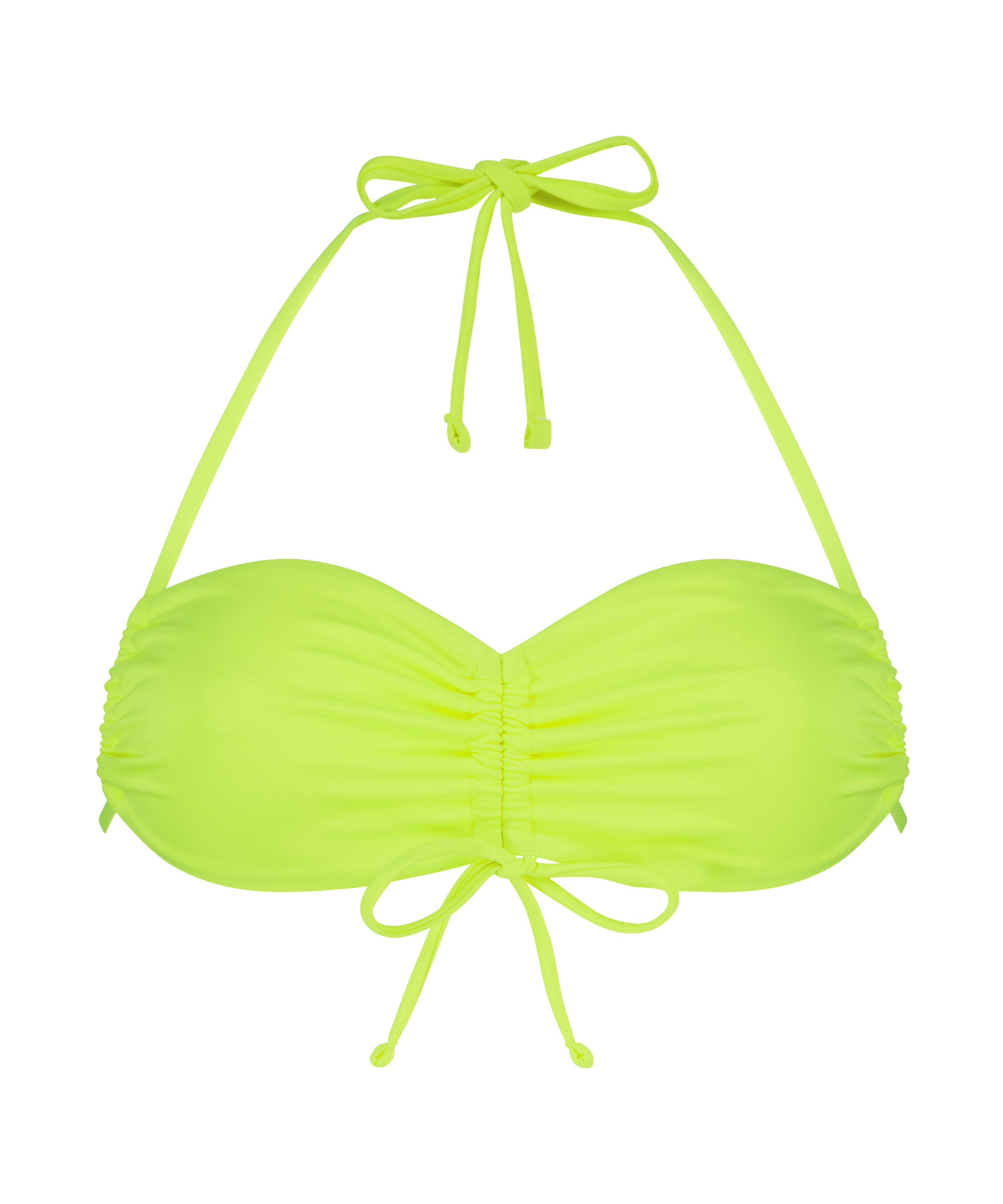Glow rushed bikini crop-top, Gul, main