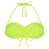 Glow rushed bikini crop-top, Gul