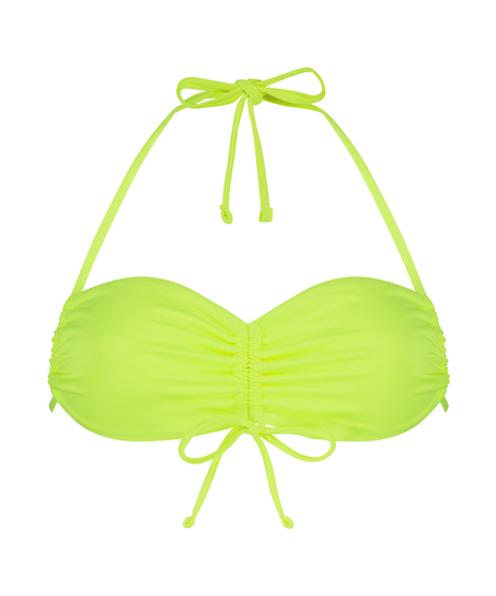 Glow rushed bikini crop-top, Gul