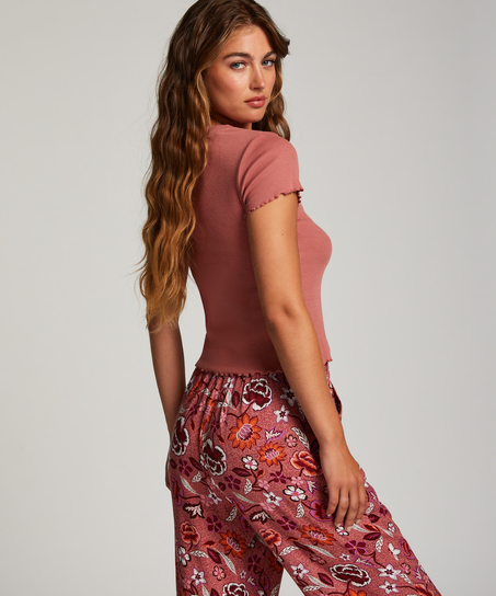 Kortermet bomullsskjorte, Rosa