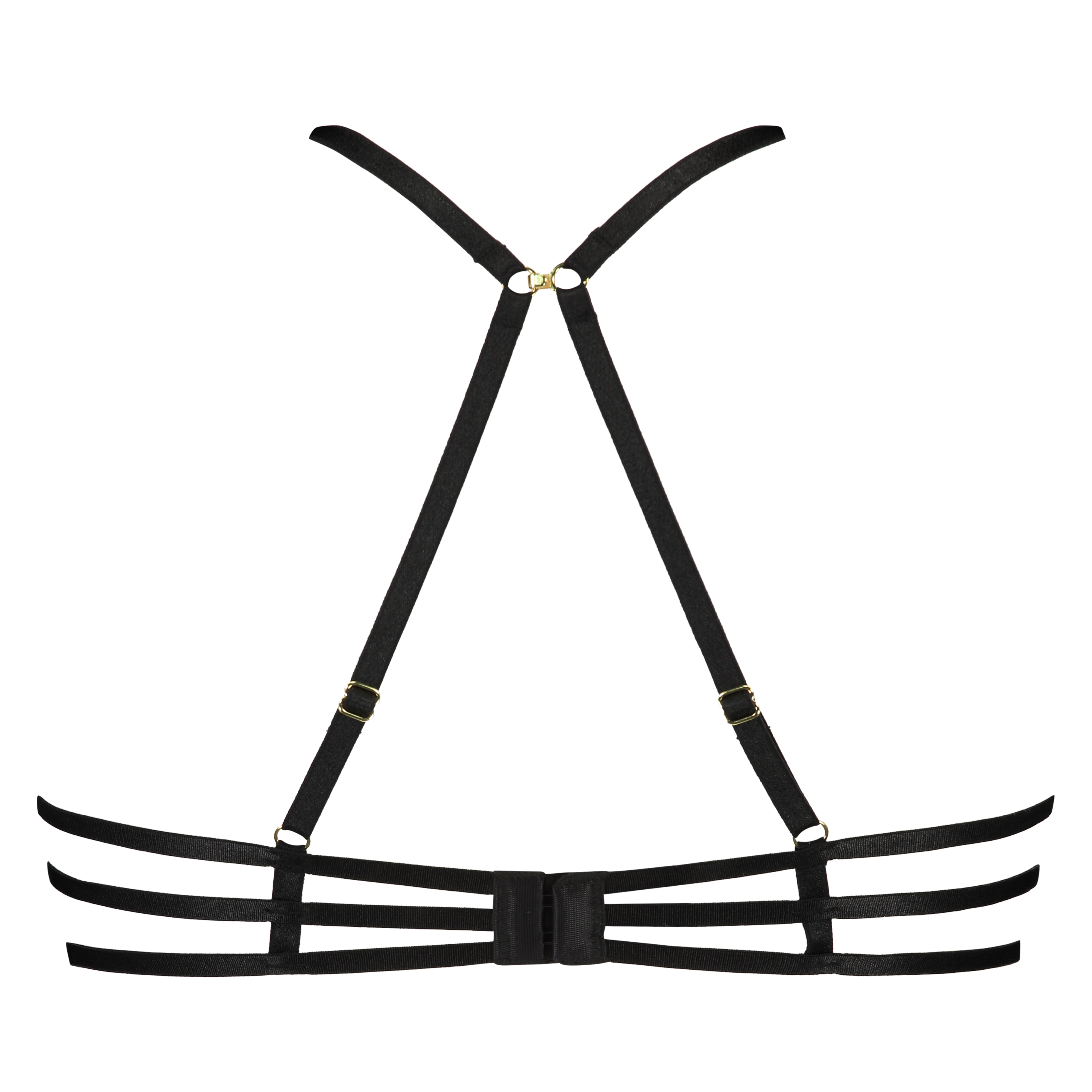 Yuna uforet BH med b&oslash;yle, Svart, main