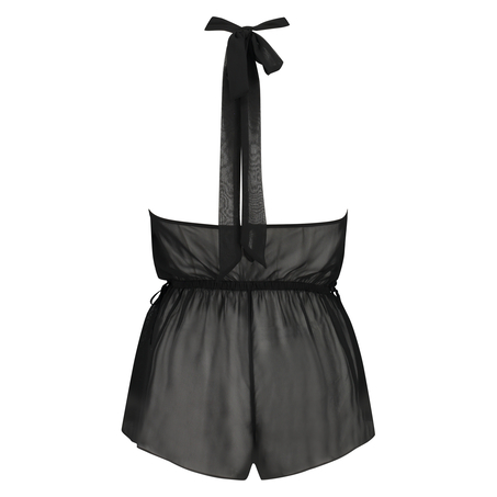 Embroidery playsuit, Svart