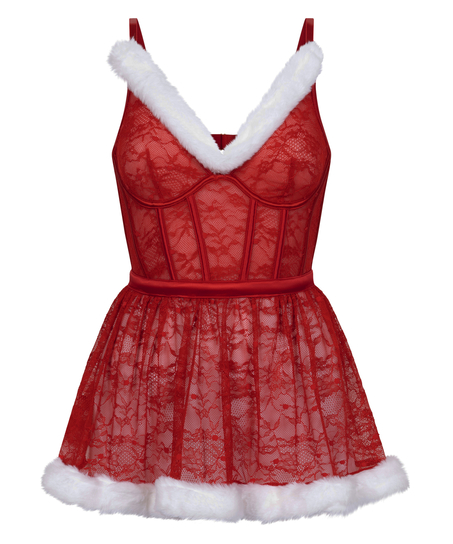 Wired slipdress Sexy Santa, R&oslash;d