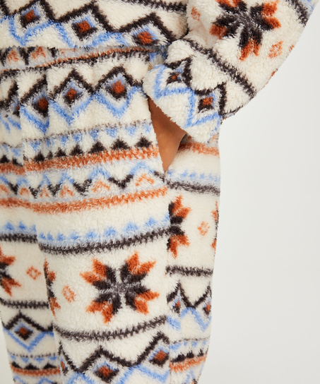 Fleece  joggebukse, Hvit