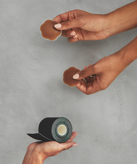 Brystvortedekkere av silikon, Brun