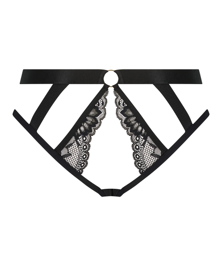 Brasiliansk truse åpent skritt Clementine, Svart