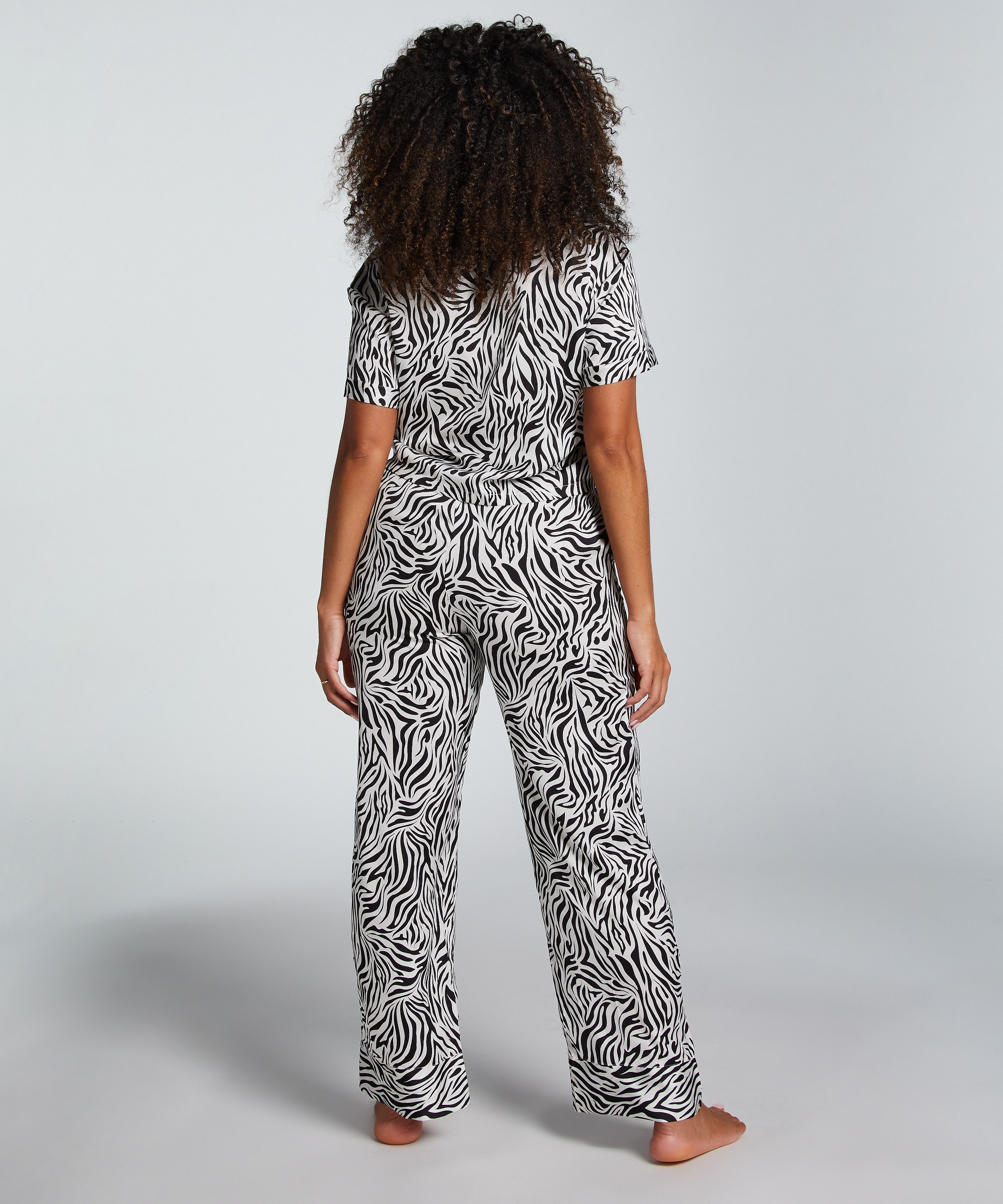 Kortermet jakke i sateng, Hvit, main