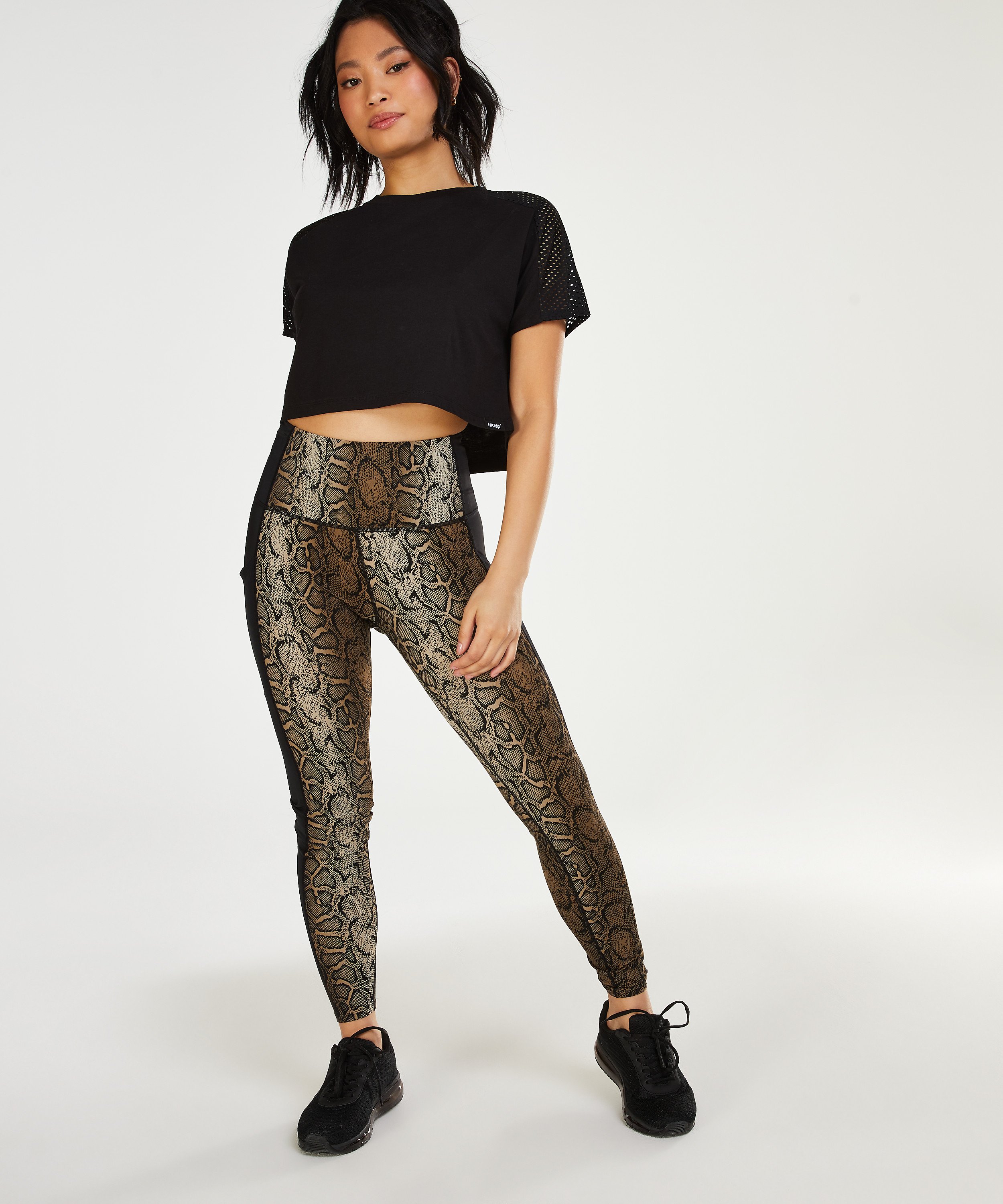 HKMX crop-topp, Svart, main