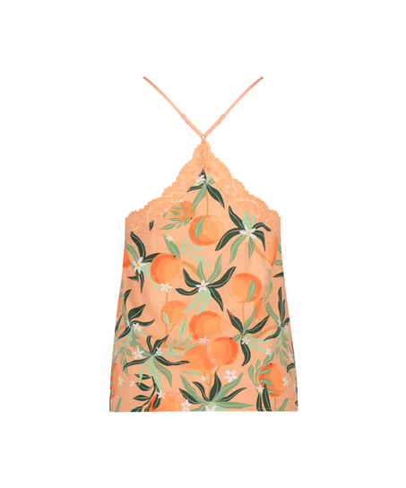 Cami-topp Woven Lace, Rosa