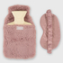 Hot Water Bottle And Eye Mask Set, Rosa