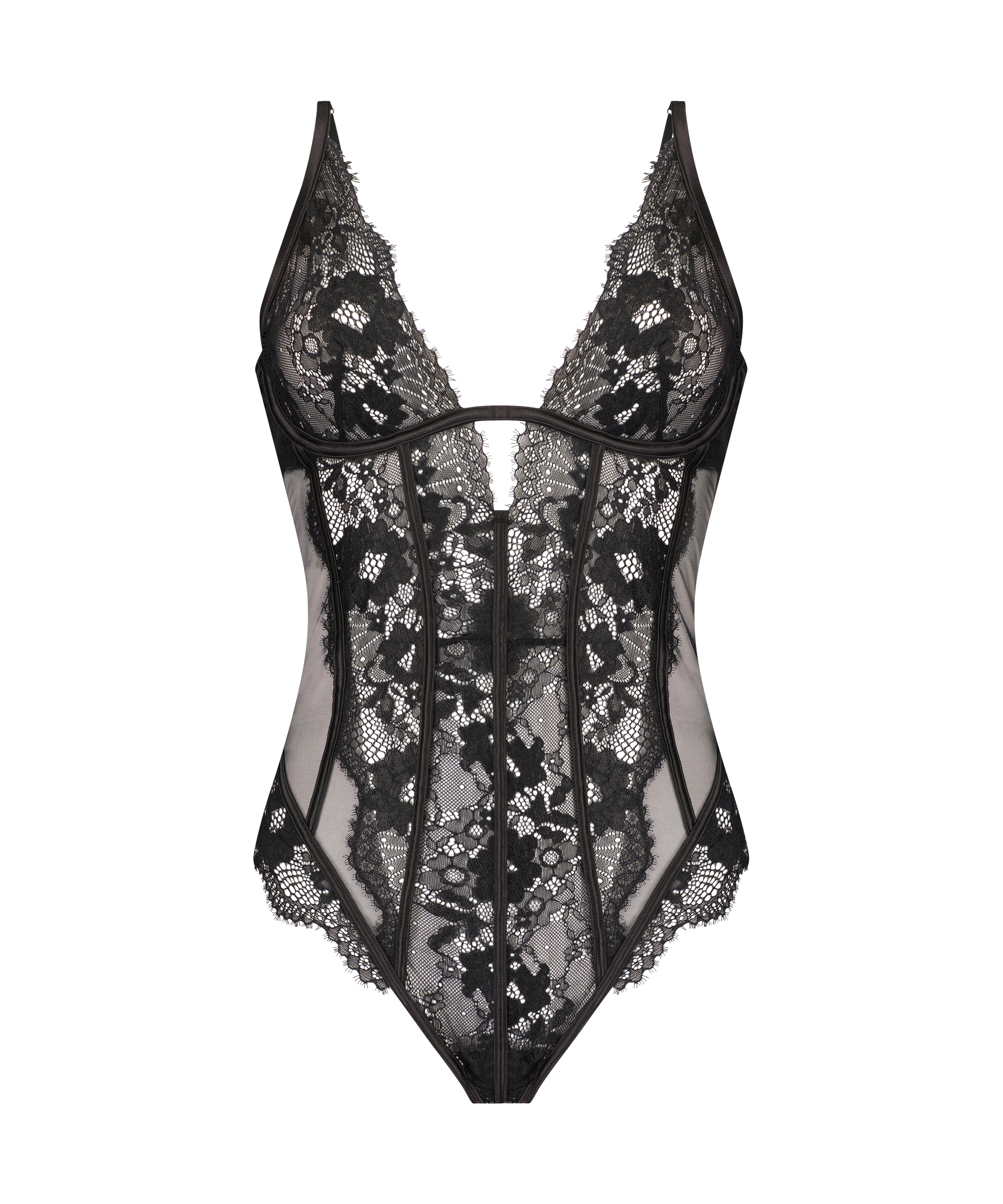 Gabrielle body med spiler, Svart, main