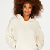 Fleece Snuggle hettegenser, Hvit