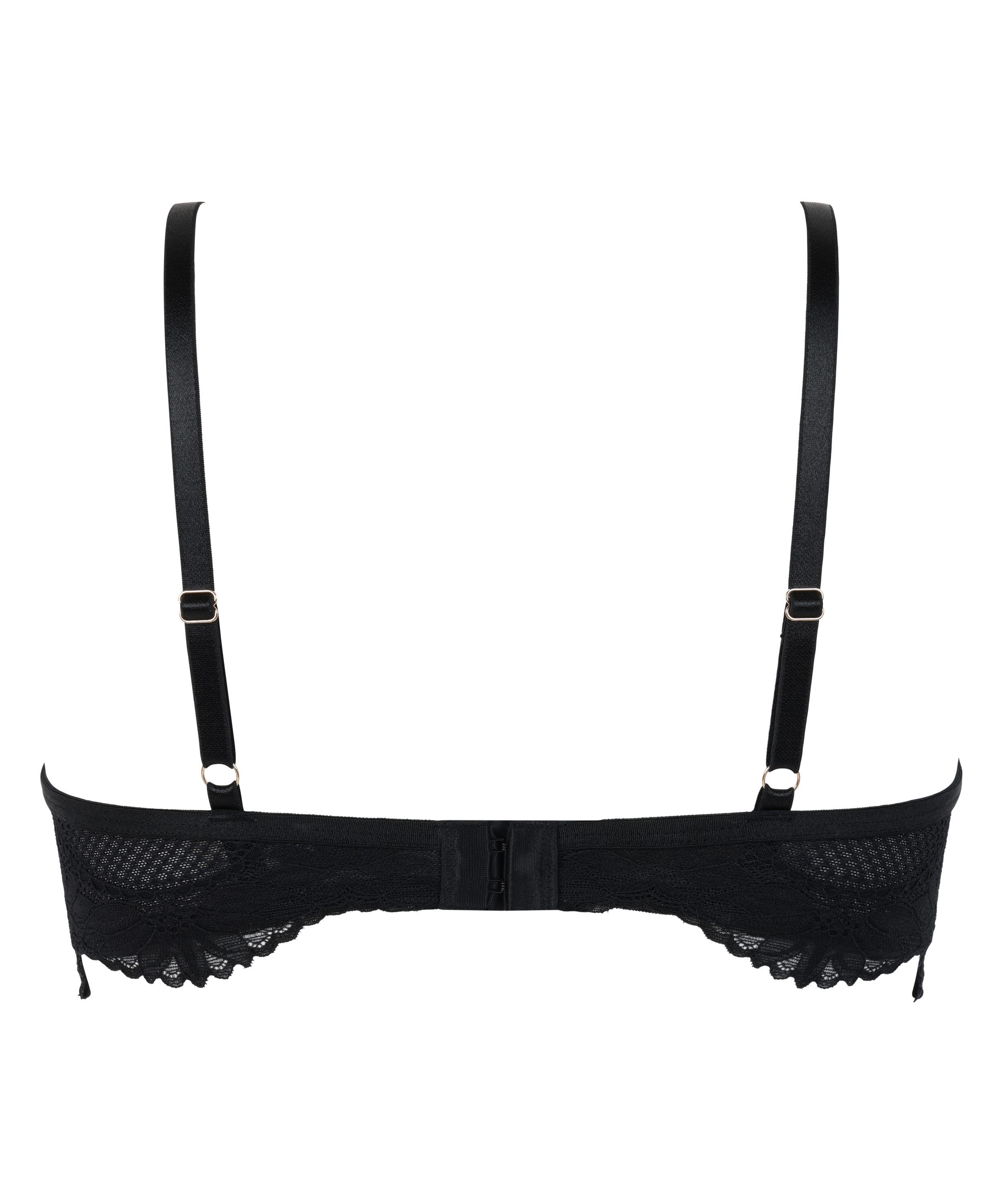 Polstret spile-BH med halve skåler Belladonna, Svart, main