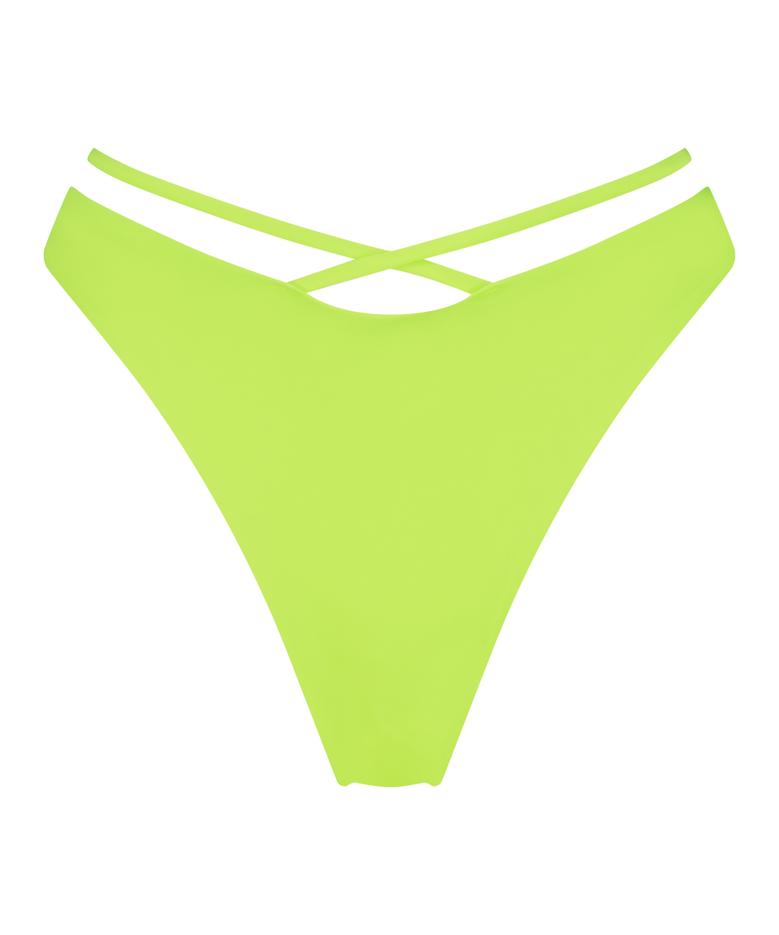 Glow bikiniunderdel med h&oslash;yt snitt, Gul, main