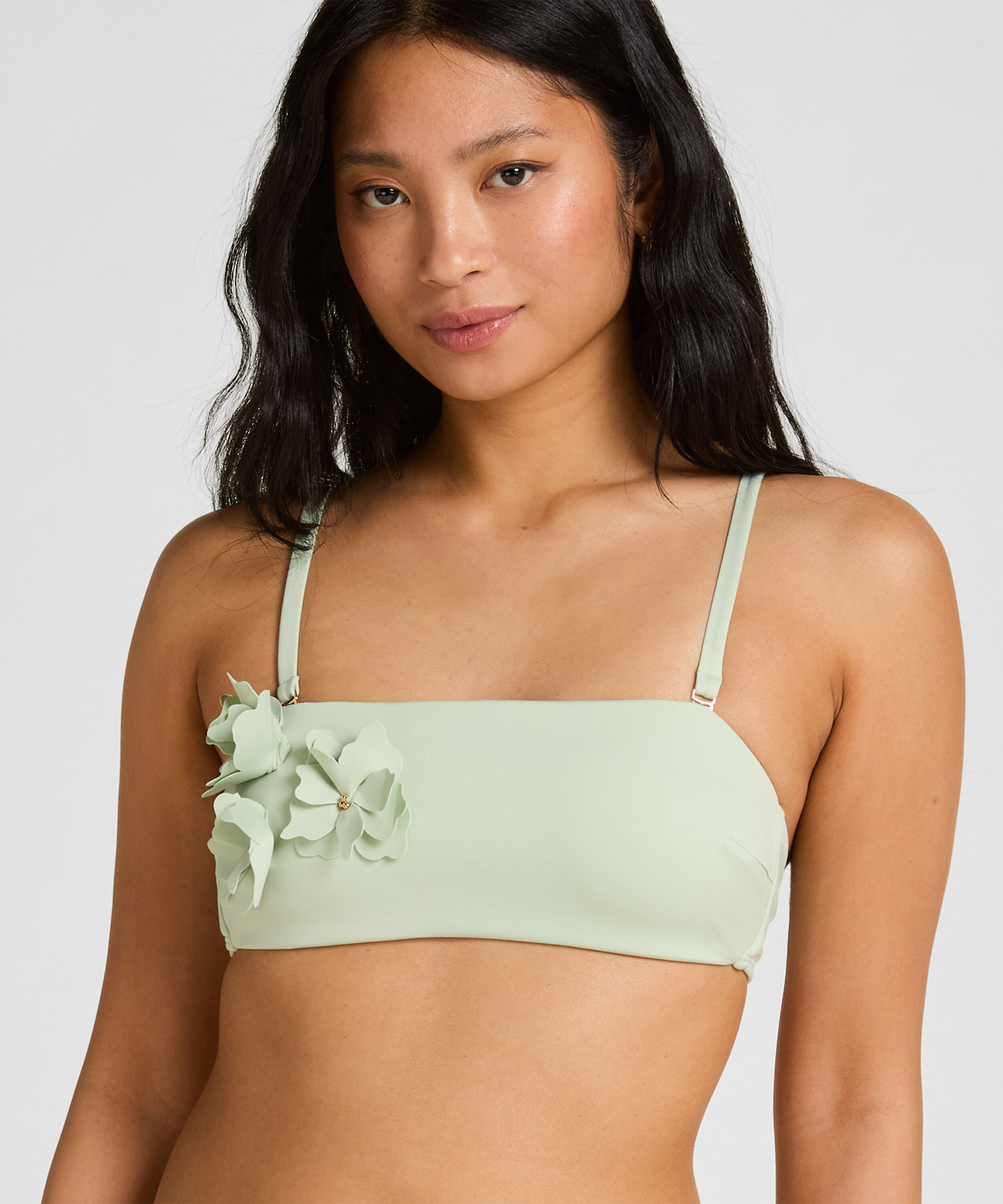 Bandeau Bikini Topp Tulum, Grønn