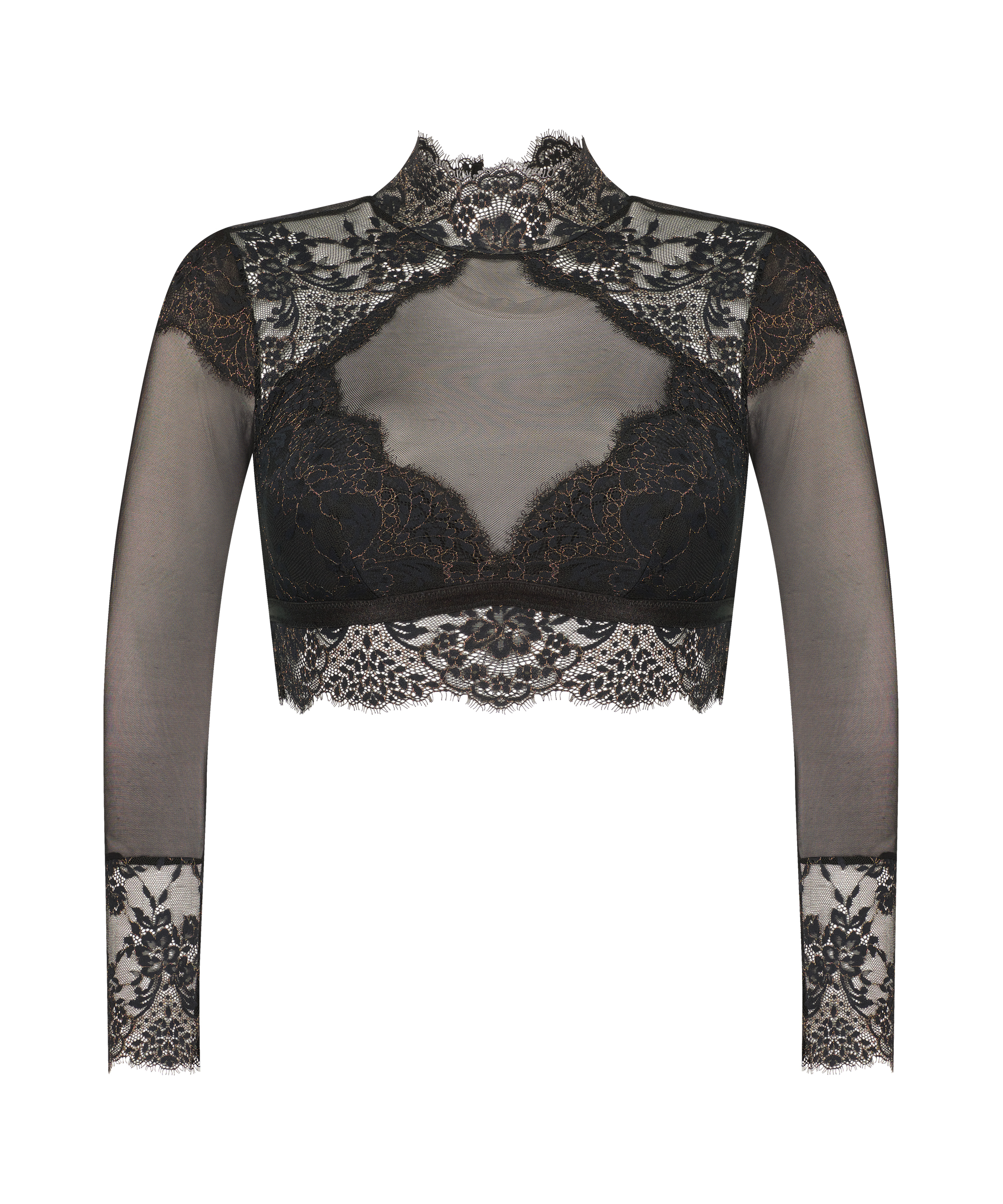 Bralette med lange ermer Cynthia, Svart, main