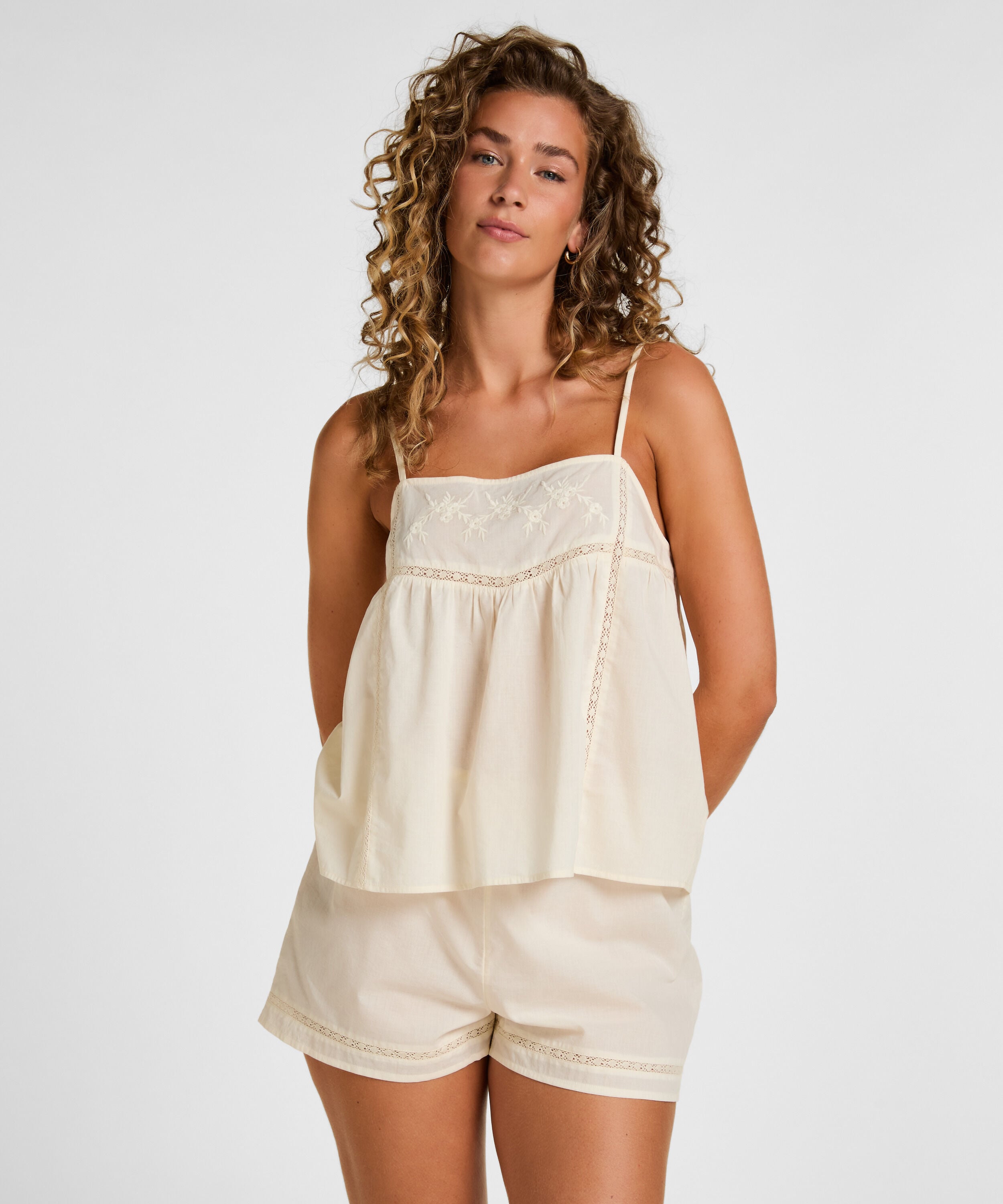 Pyjamasshorts, Hvit Pyjamasshorts, Hvit