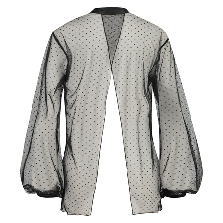 Tunika dot mesh, Svart
