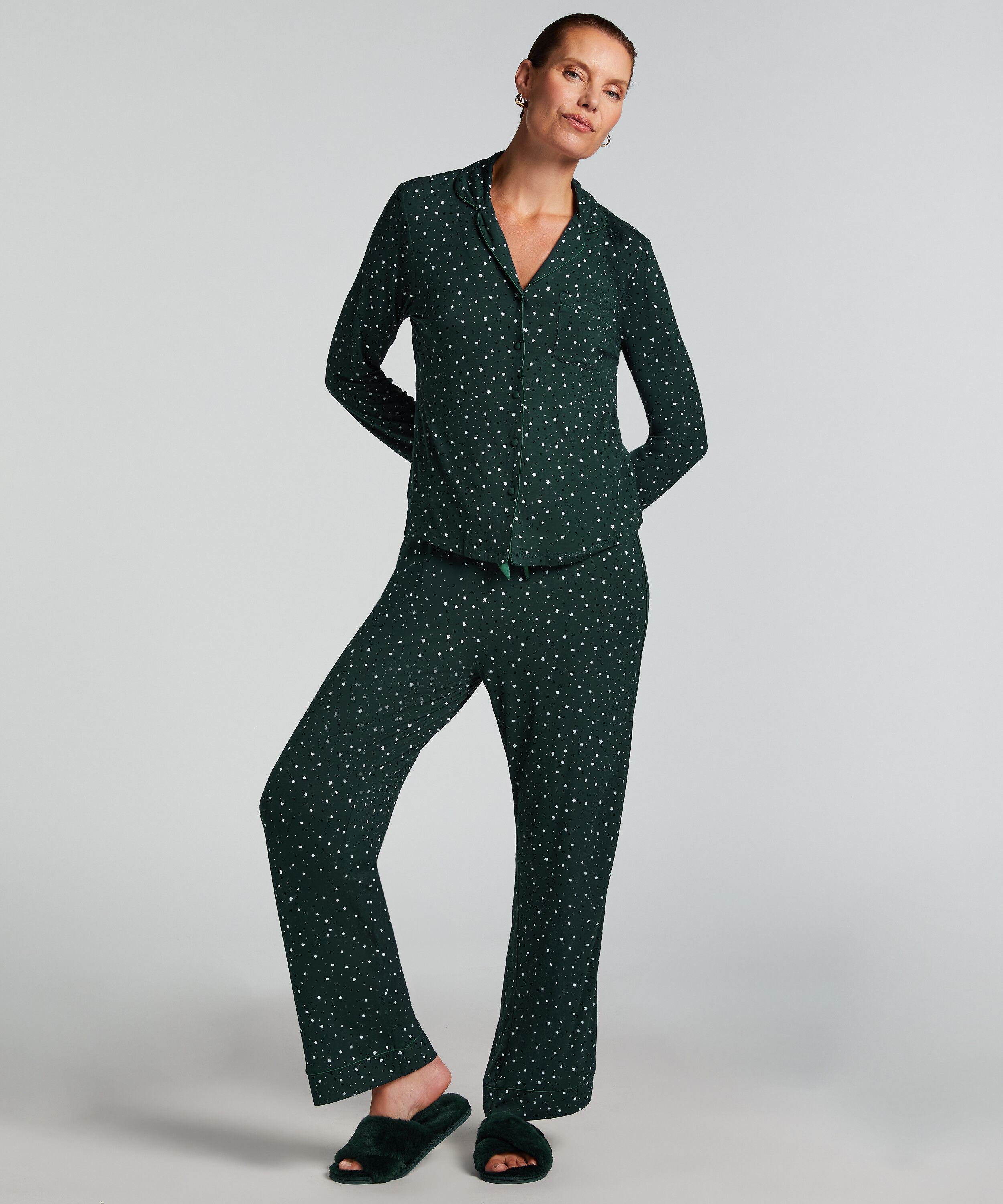Pyjamabukser Jersey, Grønn