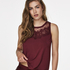 Jersey Lace Top, Rød