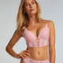 Longline polstret BH med spiler Selina, Rosa
