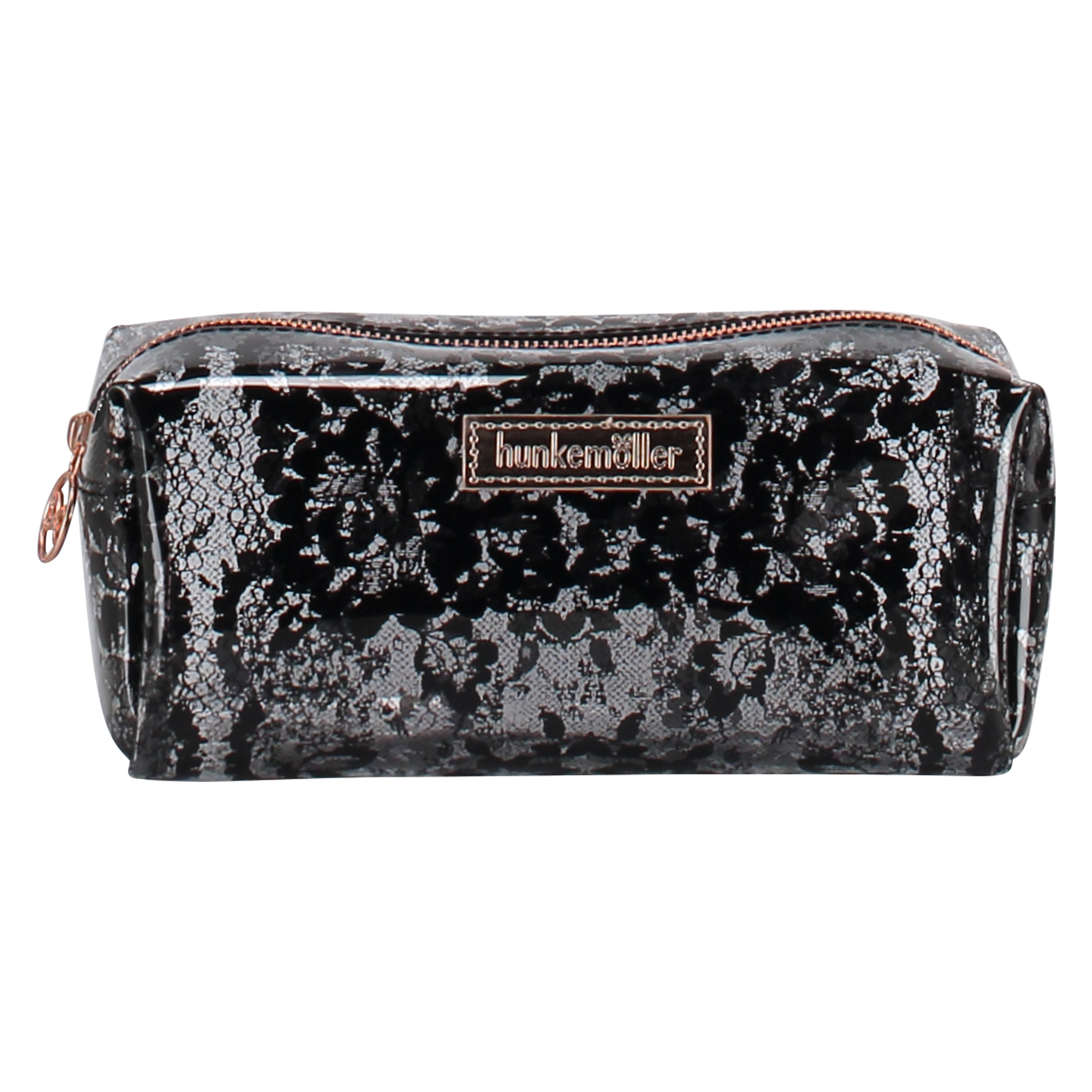 Stripe makeupveske i plast, Rosa, main